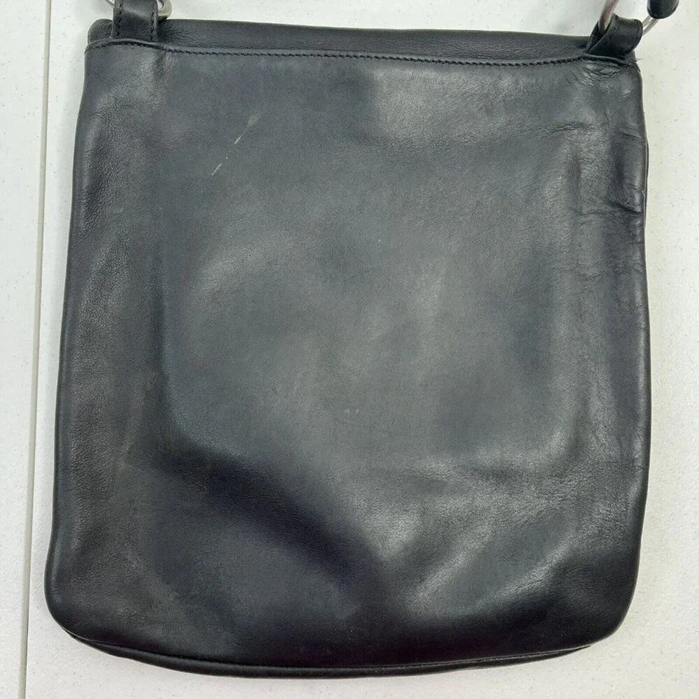 Vintage Coach‎ 9458 Crossbody Legacy Black Thick Leather Slim Messenger Heavy